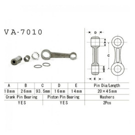 Hajtókar szett Vesrah