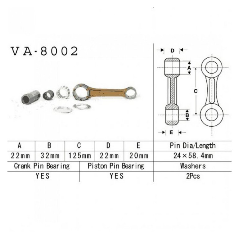 Hajtókar szett Vesrah
