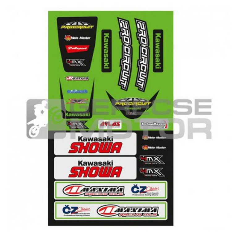 Matrica első és hátsó sárvédő univerzális KAWASAKI 4MX