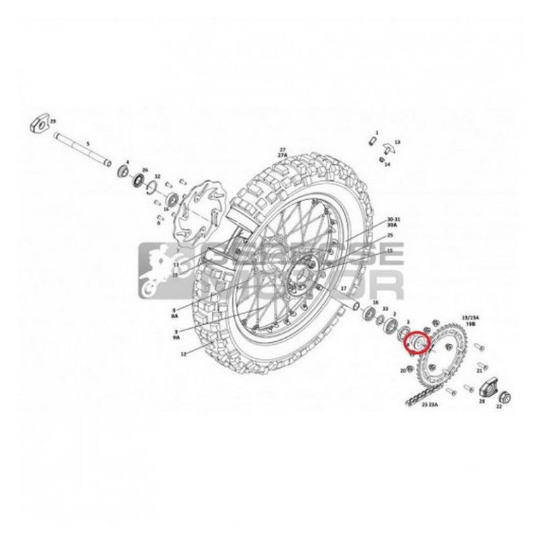 Távtartó H. kerék GAS GAS