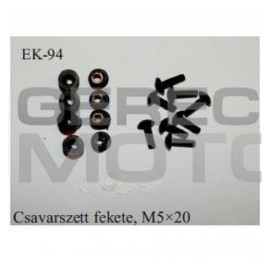 Csavarszett plexihez és idomhoz, fekete