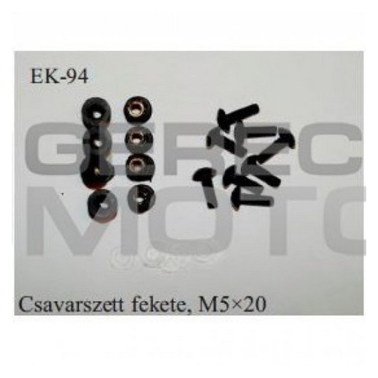 Csavarszett plexihez és idomhoz, fekete