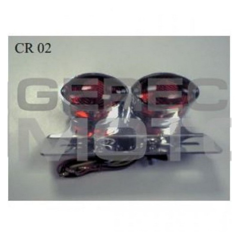 Hátsó lámpa univerzális, krómos