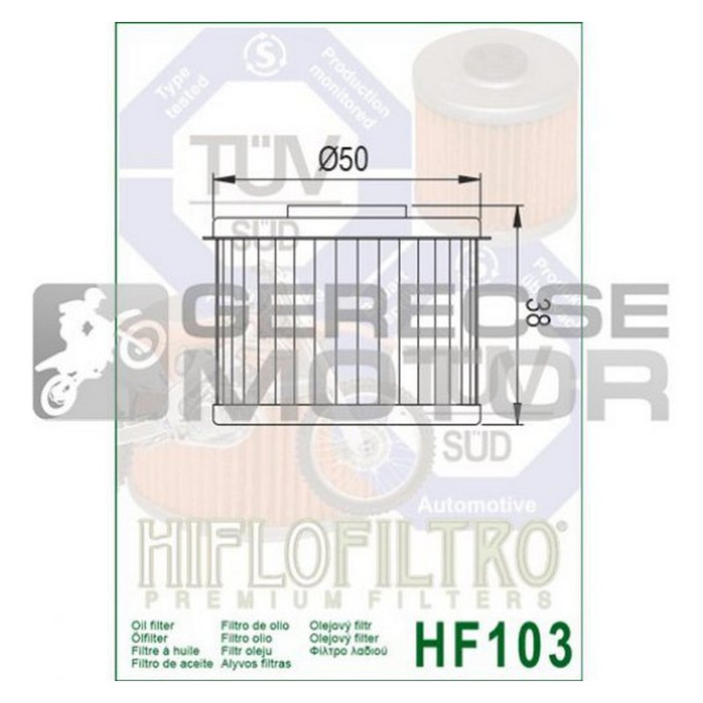 Olajszűrő HIFLOFILTRO HF103