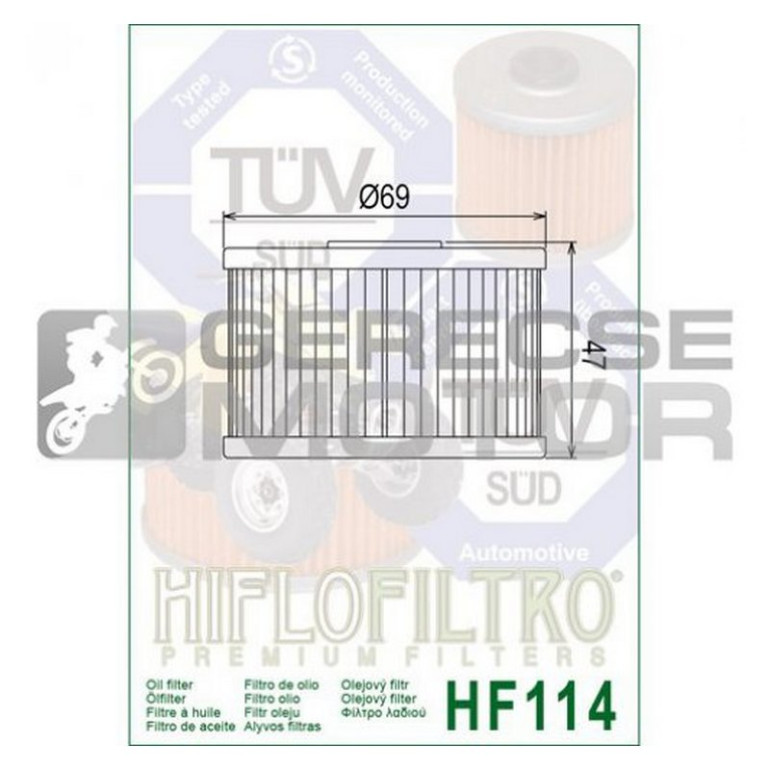 Olajszűrő HIFLOFILTRO HF114