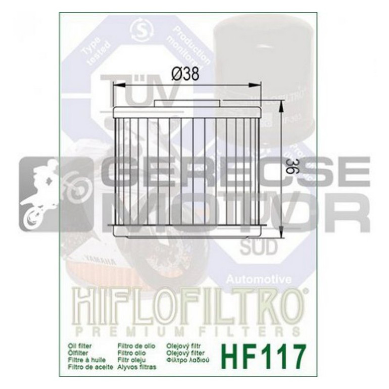 Olajszűrő HIFLOFILTRO HF117