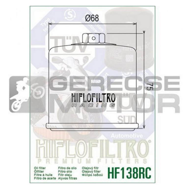 Olajszűrő HIFLOFILTRO HF138RC