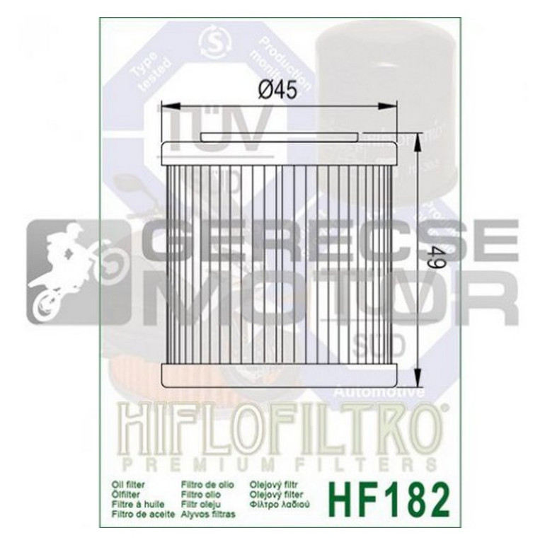 Olajszűrő HIFLOFILTRO HF182