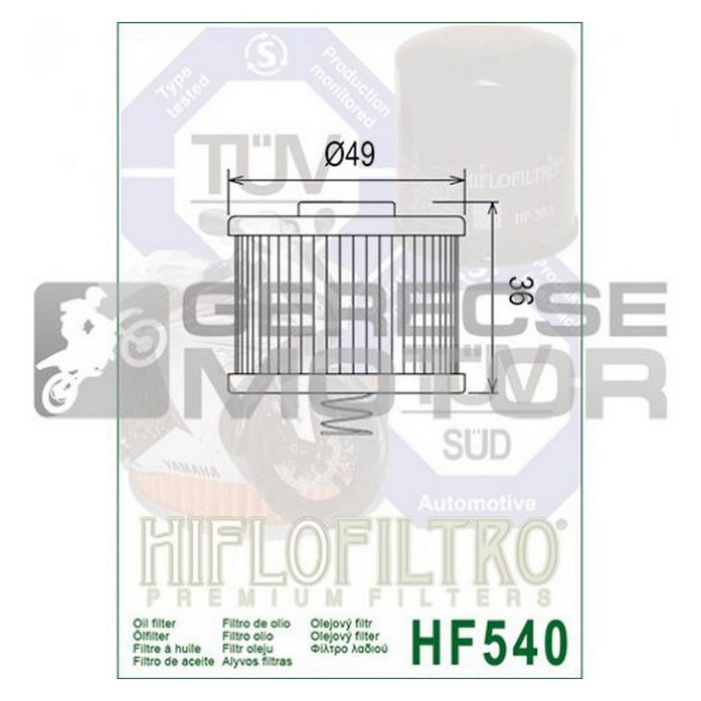 Olajszűrő HIFLOFILTRO HF540
