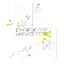 Hátsó féknyeregtartó javító szett BREMBO 4MX