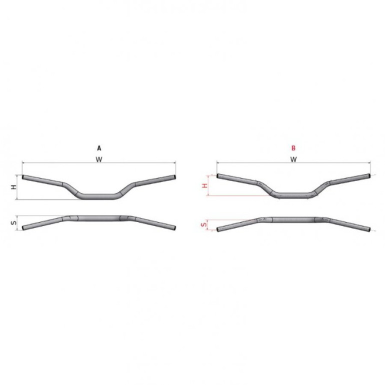 Kormány NEKEN 28.6 mm CR HIGH