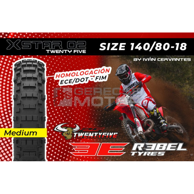 Gumiabroncs REBEL XTAR02 TWENTY-FIVE 140/80-18 BLUE SUPER SOFT