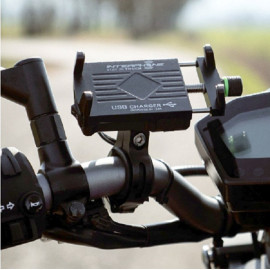 Interpone MOTOCRAB EVO univezális telefontartó és USB töltő motorkerékpárra