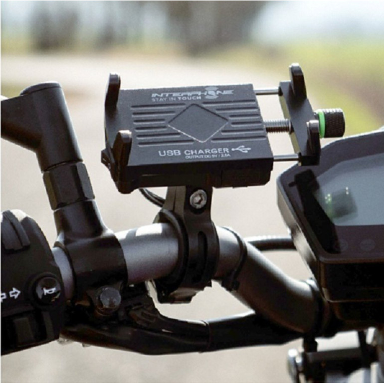 Interpone MOTOCRAB EVO univezális telefontartó és USB töltő motorkerékpárra