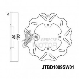Féktárcsa Hátsó JT