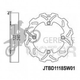 Féktárcsa Hátsó JT