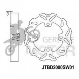 Féktárcsa Első JT
