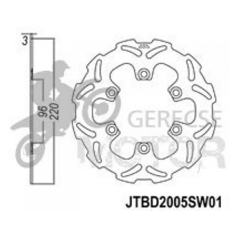 Féktárcsa Első JT