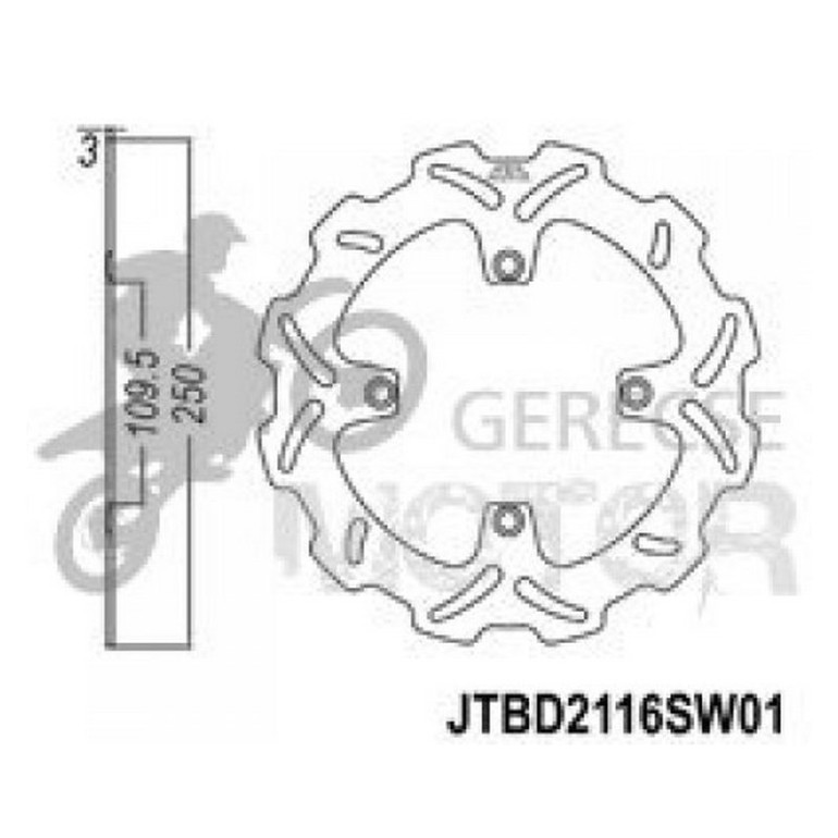 Féktárcsa Első JT