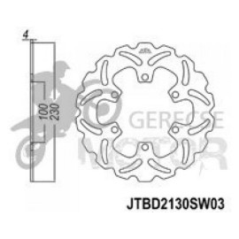 Féktárcsa Hátsó JT
