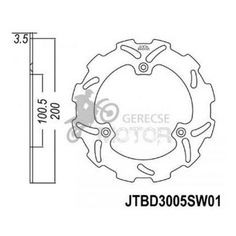 Féktárcsa Első JT