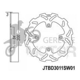 Féktárcsa Hátsó JT