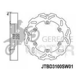 Féktárcsa Hátsó JT