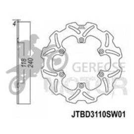 Féktárcsa Hátsó JT