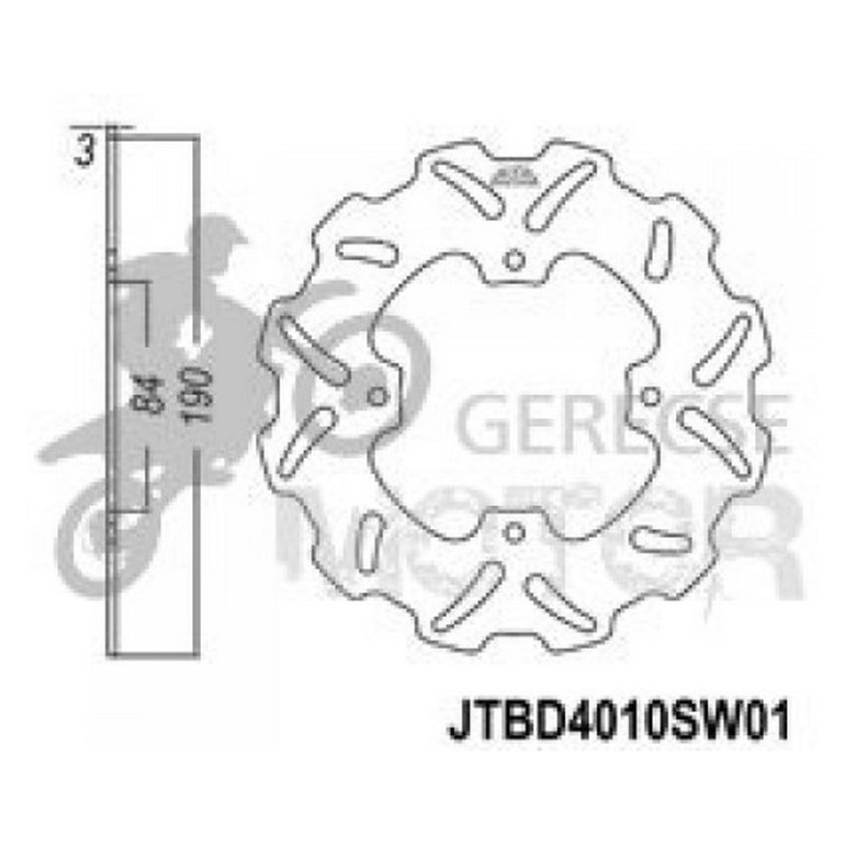 Féktárcsa Hátsó JT