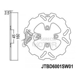 Féktárcsa Hátsó JT