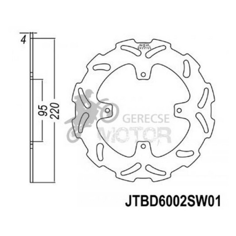 Féktárcsa Első JT