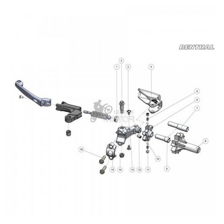 Kuplung alkatrész LV-111 szetthez Renthal LV-128-BK